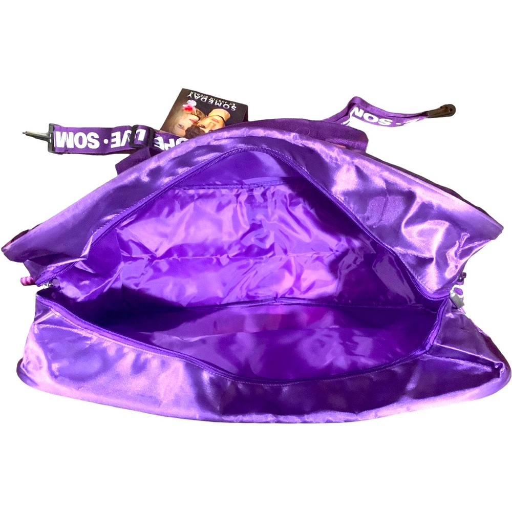 RARE OG FAN Memorabilia Justin Bieber Someday Purple Duffel Bag Weekender Travel - Picture 9 of 10